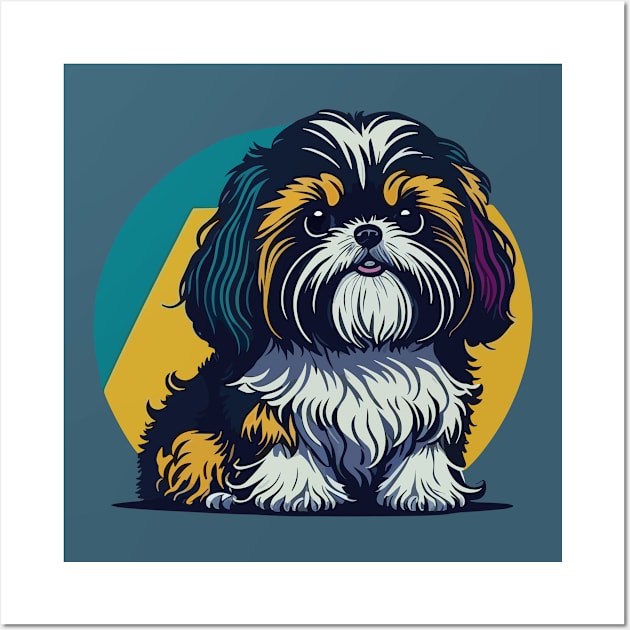 Shih Tzu Portrait Wall Art by SpriteGuy95